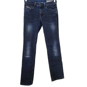 DIESEL Faithlegg Straight Jeans 0804D Stained Dark Wash Women's Size W26 L30